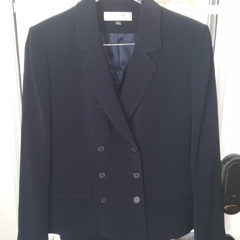Tahari Navy Blue Suit (jacket and skirt)